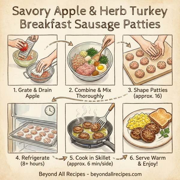Savory Apple & Herb Turkey Breakfast Sausage Patties instructions