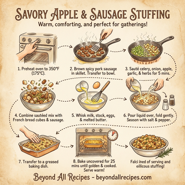 Savory Apple & Sausage Stuffing instructions