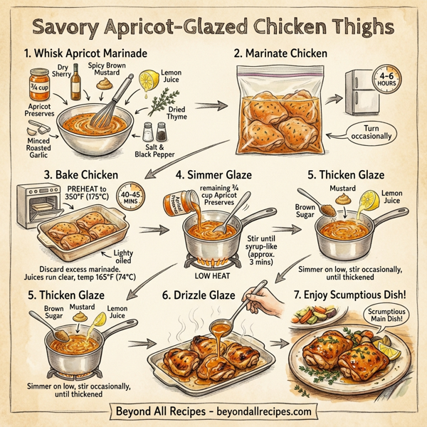 Savory Apricot-Glazed Chicken Thighs instructions