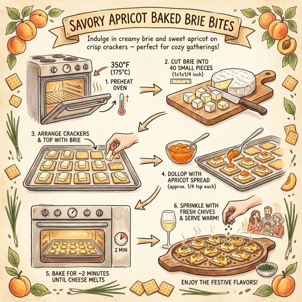 Savory Apricot Baked Brie Bites instructions