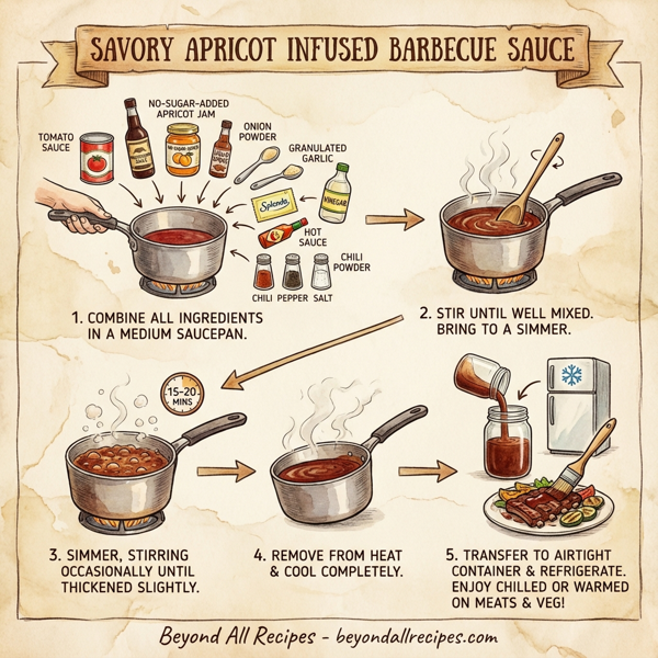 Savory Apricot Infused Barbecue Sauce instructions