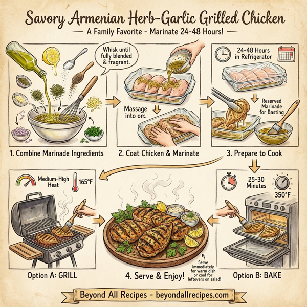 Savory Armenian Herb-Garlic Grilled Chicken instructions
