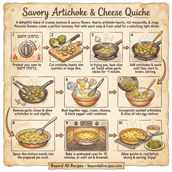 Savory Artichoke & Cheese Quiche instructions