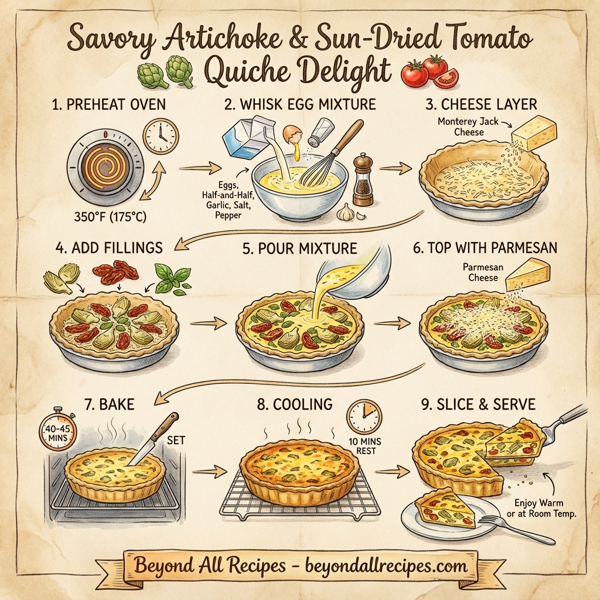 Savory Artichoke & Sun-Dried Tomato Quiche Delight instructions