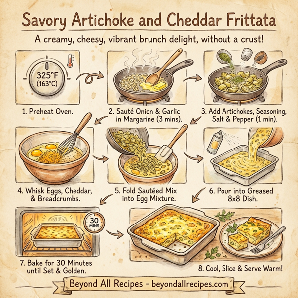 Savory Artichoke and Cheddar Frittata instructions