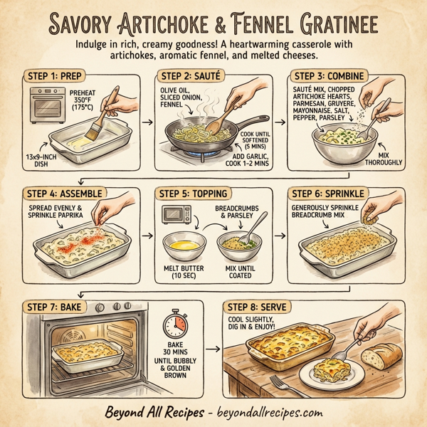 Savory Artichoke and Fennel Gratinee instructions