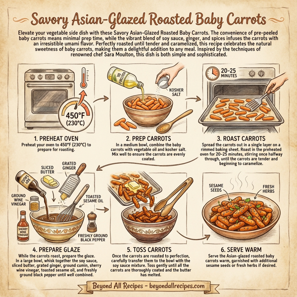 Savory Asian-Glazed Roasted Baby Carrots instructions