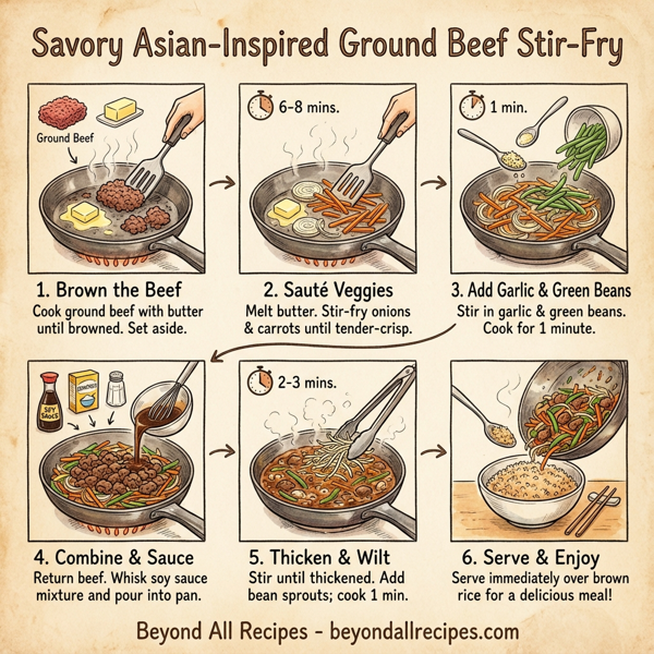 Savory Asian-Inspired Ground Beef Stir-Fry instructions