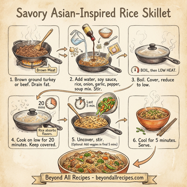 Savory Asian-Inspired Rice Skillet instructions