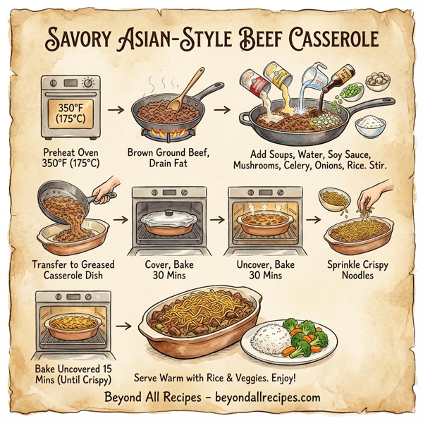 Savory Asian-Style Beef Casserole instructions