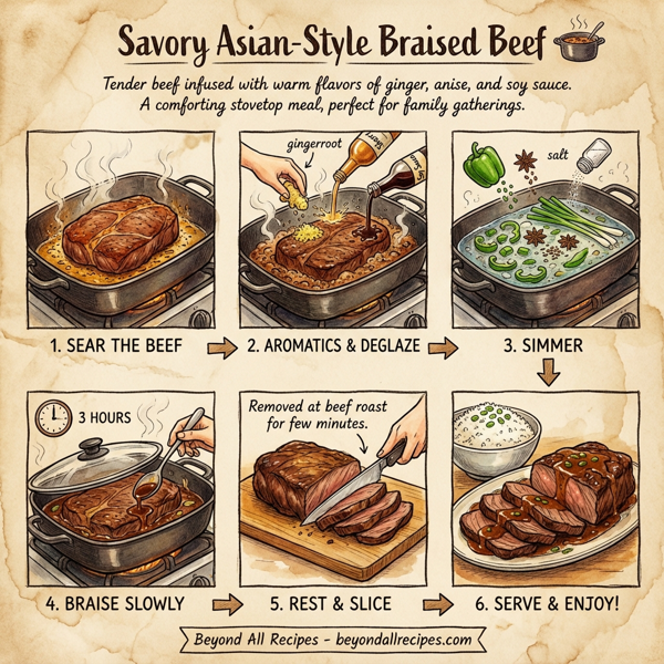 Savory Asian-Style Braised Beef instructions