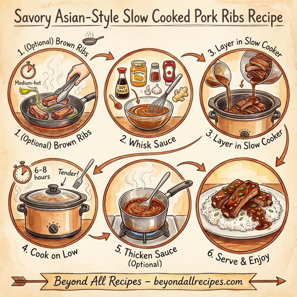 Savory Asian-Style Slow Cooked Pork Ribs instructions