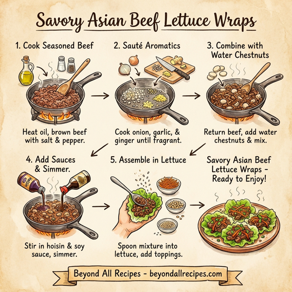 Savory Asian Beef Lettuce Wraps instructions