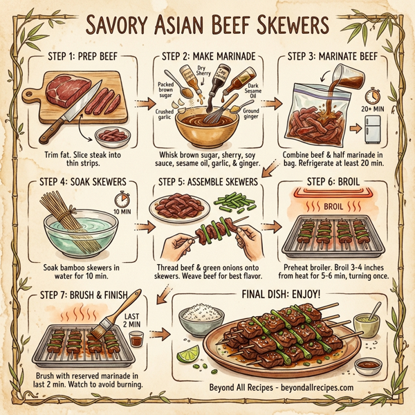 Savory Asian Beef Skewers instructions