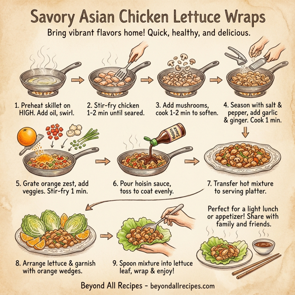 Savory Asian Chicken Lettuce Wraps instructions