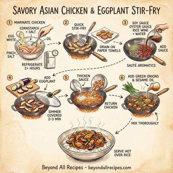 Savory Asian Chicken & Eggplant Stir-Fry instructions