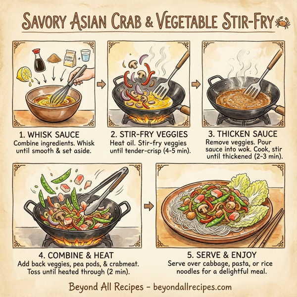 Savory Asian Crab & Vegetable Stir-Fry instructions