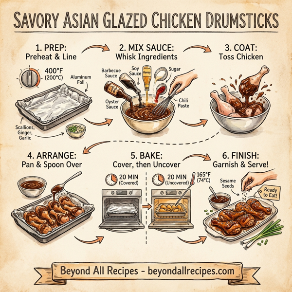 Savory Asian Glazed Chicken Drumsticks instructions