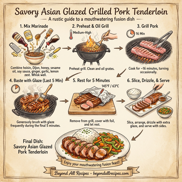 Savory Asian Glazed Grilled Pork Tenderloin instructions