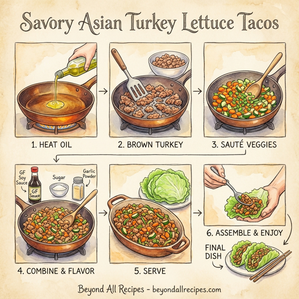 Savory Asian Turkey Lettuce Tacos instructions