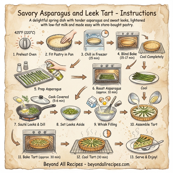 Savory Asparagus and Leek Tart instructions