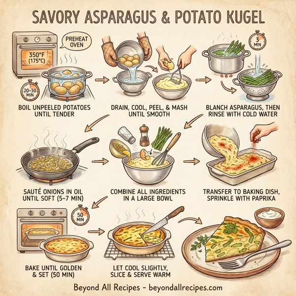 Savory Asparagus and Potato Kugel instructions