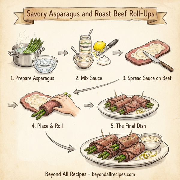 Savory Asparagus and Roast Beef Roll-Ups instructions