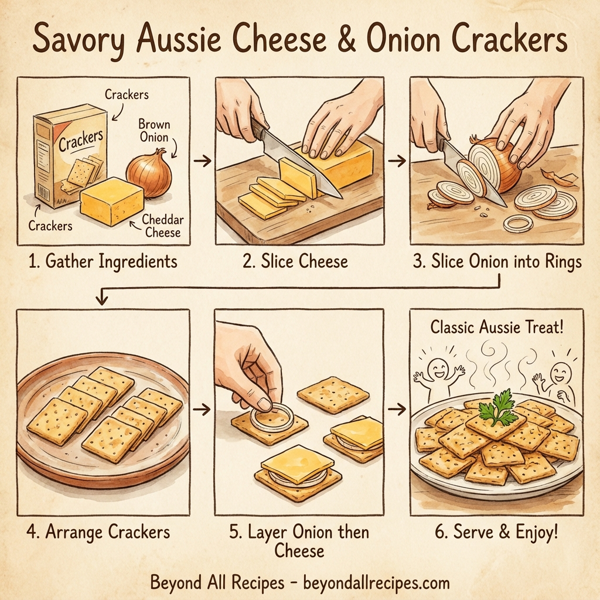 Savory Aussie Cheese and Onion Crackers instructions