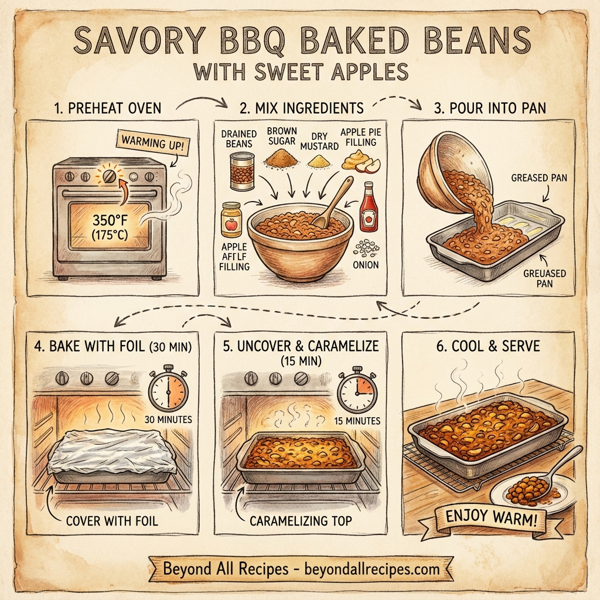 Savory BBQ Baked Beans with Sweet Apples instructions