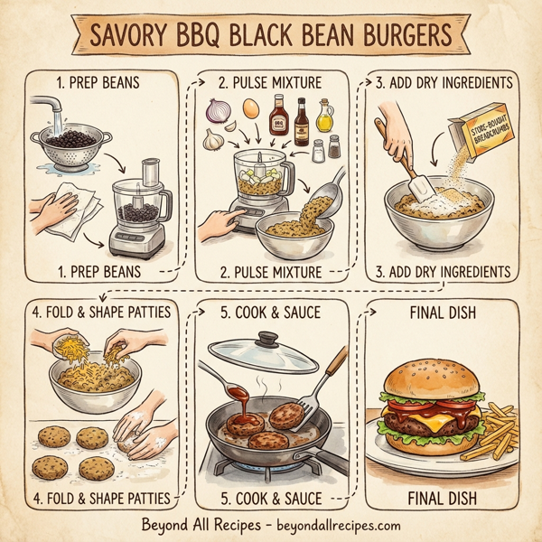 Savory BBQ Black Bean Burgers instructions