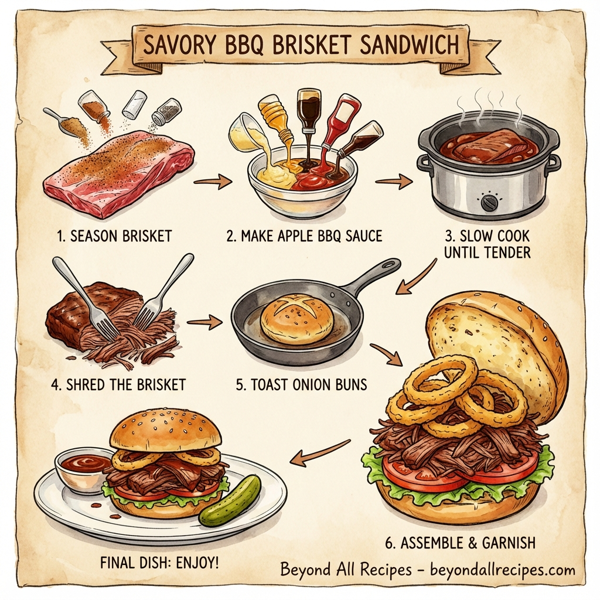 Savory BBQ Brisket Sandwich instructions