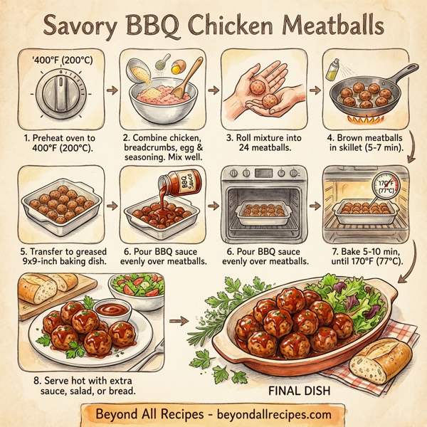 Savory BBQ Chicken Meatballs instructions