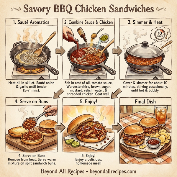Savory BBQ Chicken Sandwiches instructions