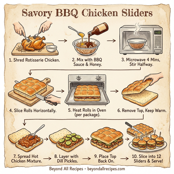 Savory BBQ Chicken Sliders instructions