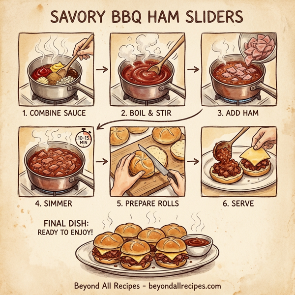 Savory BBQ Ham Sliders instructions