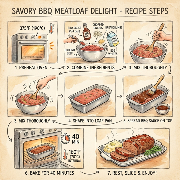 Savory BBQ Meatloaf Delight instructions