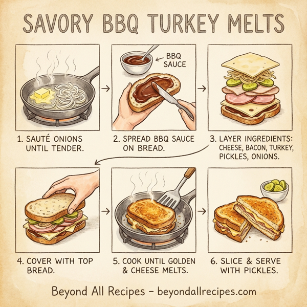Savory BBQ Turkey Melts instructions