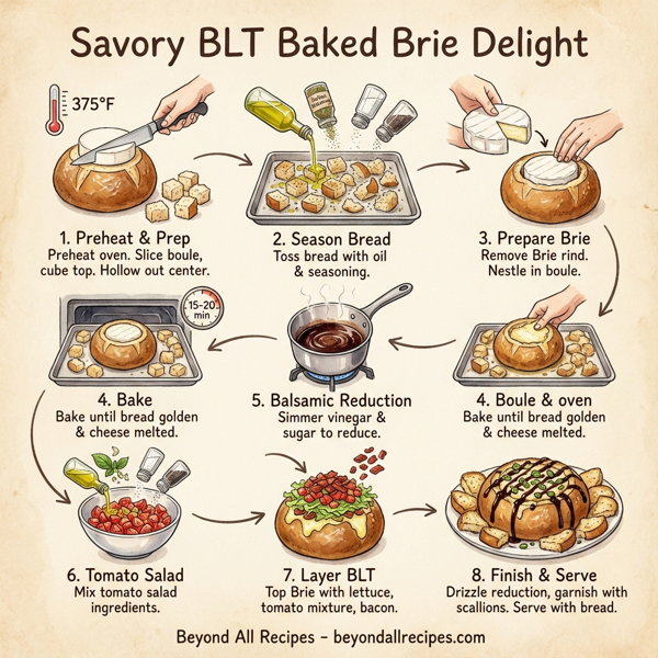 Savory BLT Baked Brie Delight instructions