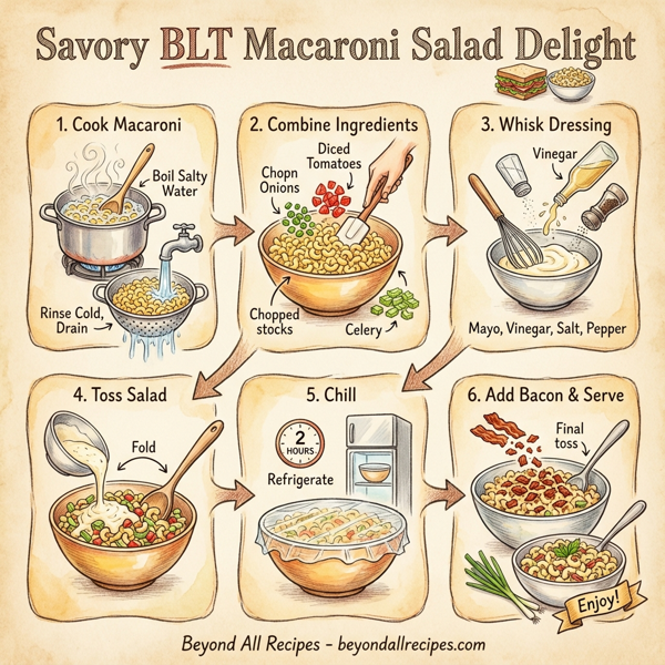 Savory BLT Macaroni Salad Delight instructions