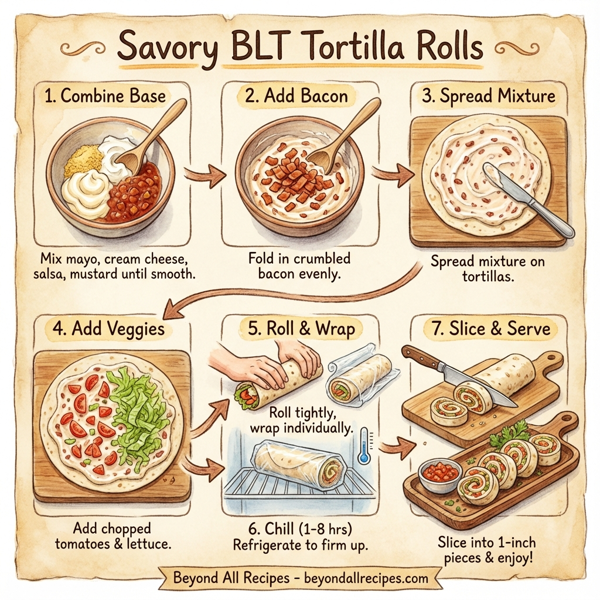 Savory BLT Tortilla Rolls instructions