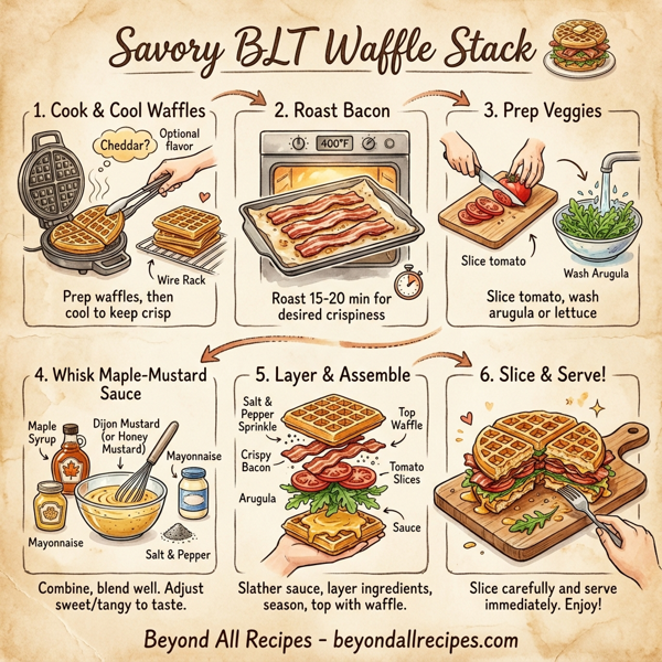Savory BLT Waffle Stack instructions