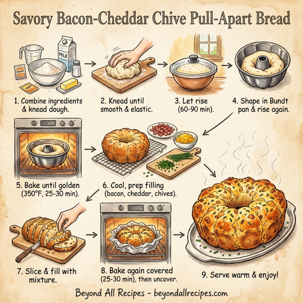 Savory Bacon-Cheddar Chive Pull-Apart Bread instructions