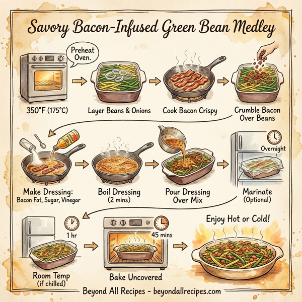 Savory Bacon-Infused Green Bean Medley instructions