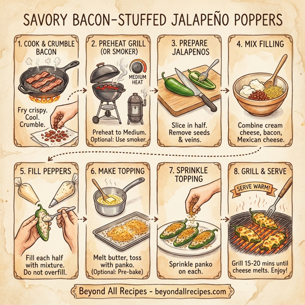 Savory Bacon-Stuffed Jalapeno Poppers instructions