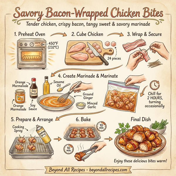 Savory Bacon-Wrapped Chicken Bites instructions