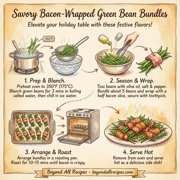 Savory Bacon-Wrapped Green Bean Bundles instructions