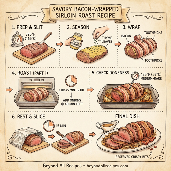 Savory Bacon-Wrapped Sirloin Roast instructions