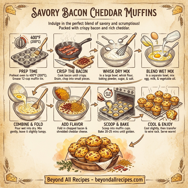 Savory Bacon Cheddar Muffins instructions