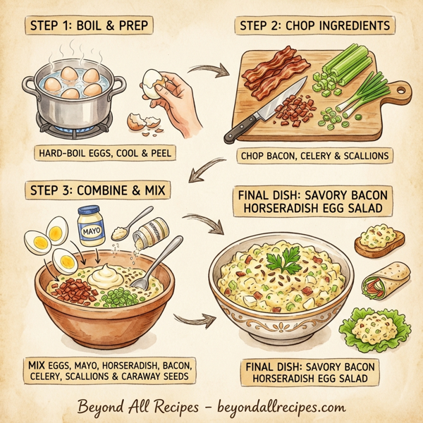 Savory Bacon Horseradish Egg Salad instructions
