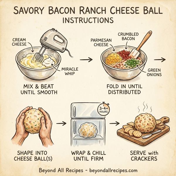 Savory Bacon Ranch Cheese Ball instructions